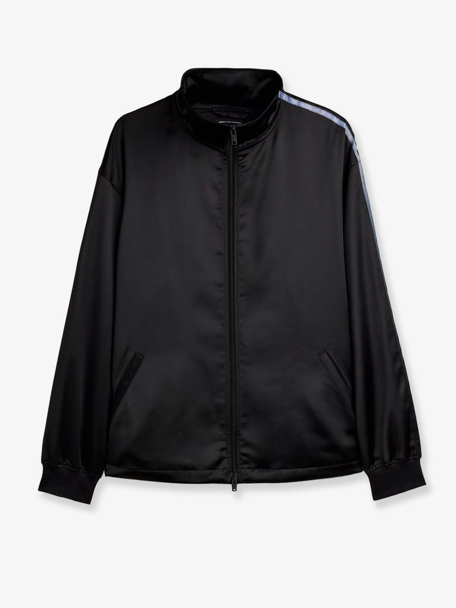 Technical Fabric Zip-Up Sweatshirt Black Recycled Polyester Sweatshirts
