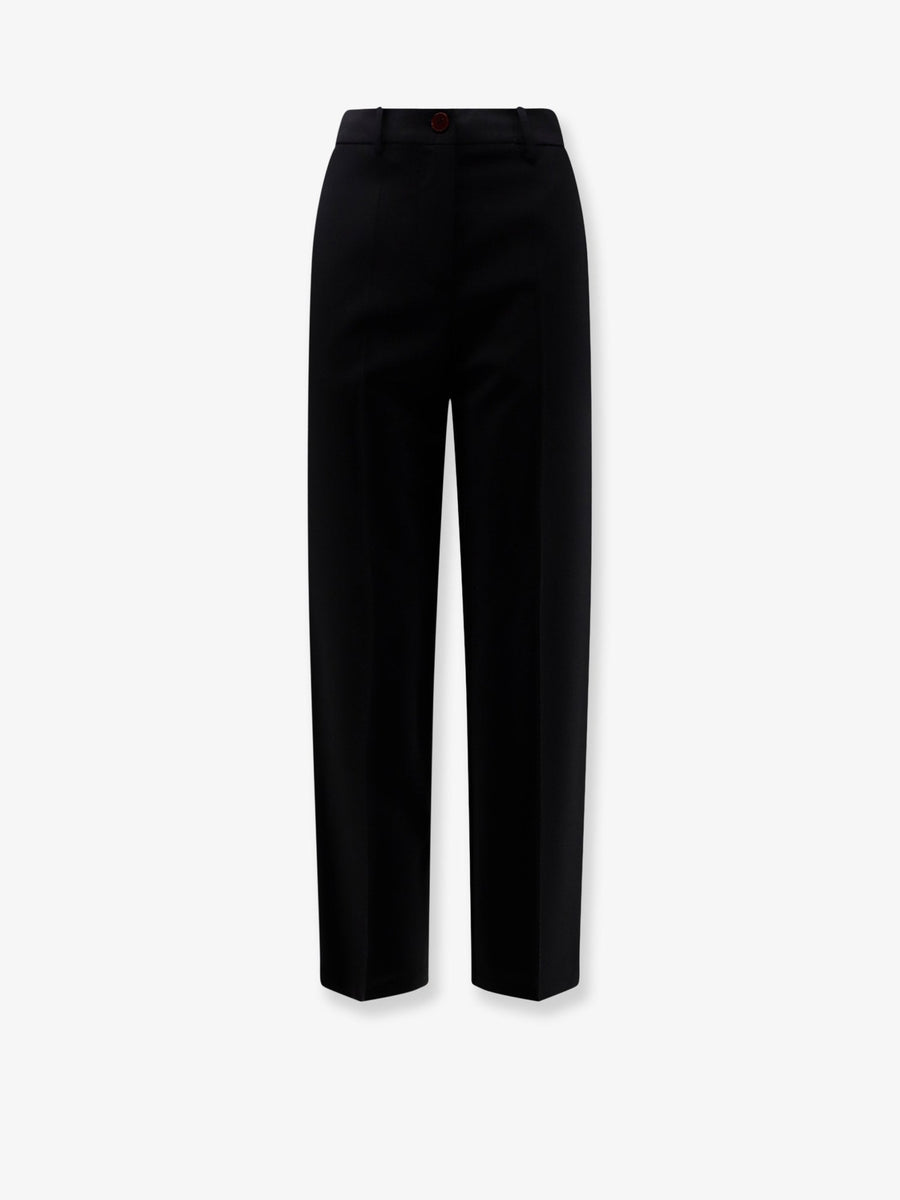 Trousers Cigarette Virgin Wool Black