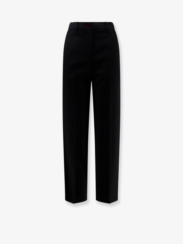 Trousers Cigarette Virgin Wool Black