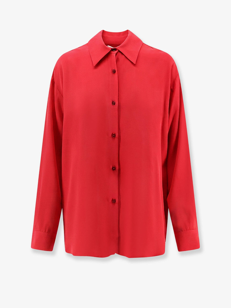 Shirt, Red Silk