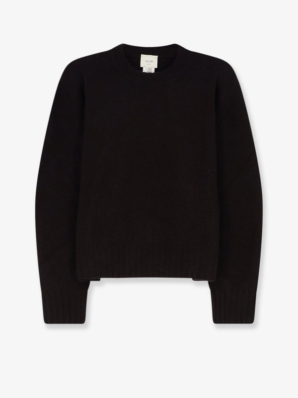 Crew-Neck Merino-Cashmere Sweater Brown Merino Wool