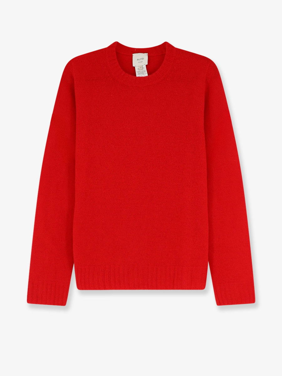 Crewneck Merino-Cashmere Sweater Red Merino Wool