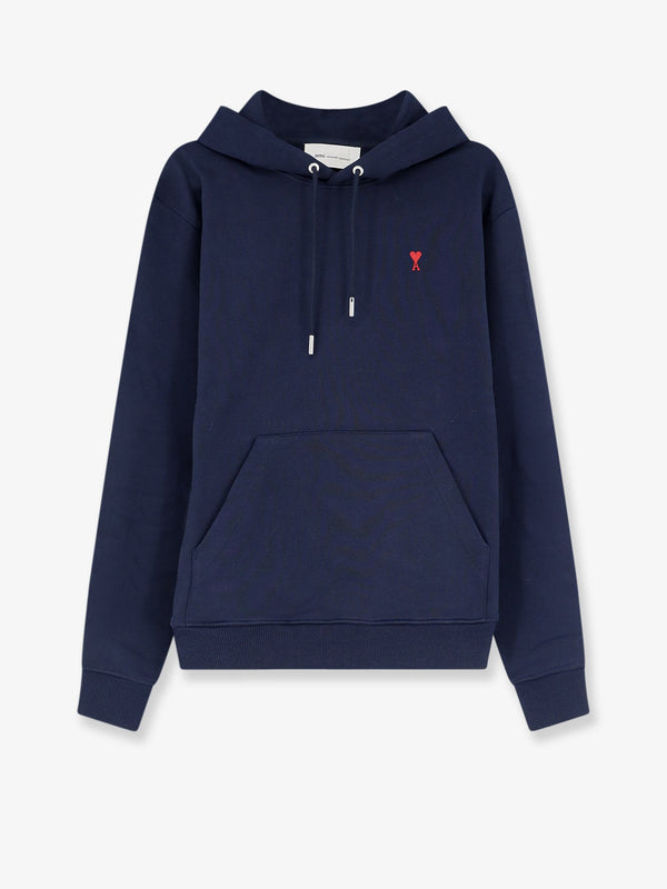 Hooded Cotton Sweatshirt Blue Sweatshirts