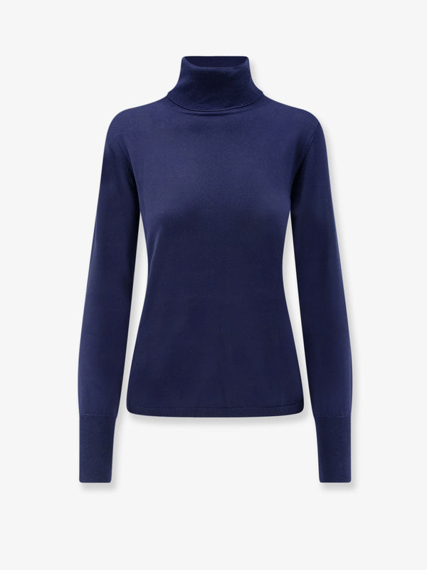Turtleneck Virgin Wool Sweater Blue