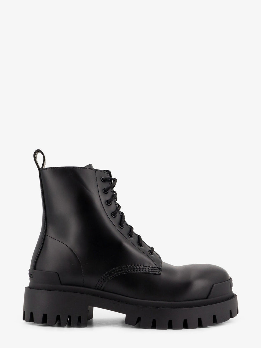 Leather Boots Black Rubber Sole