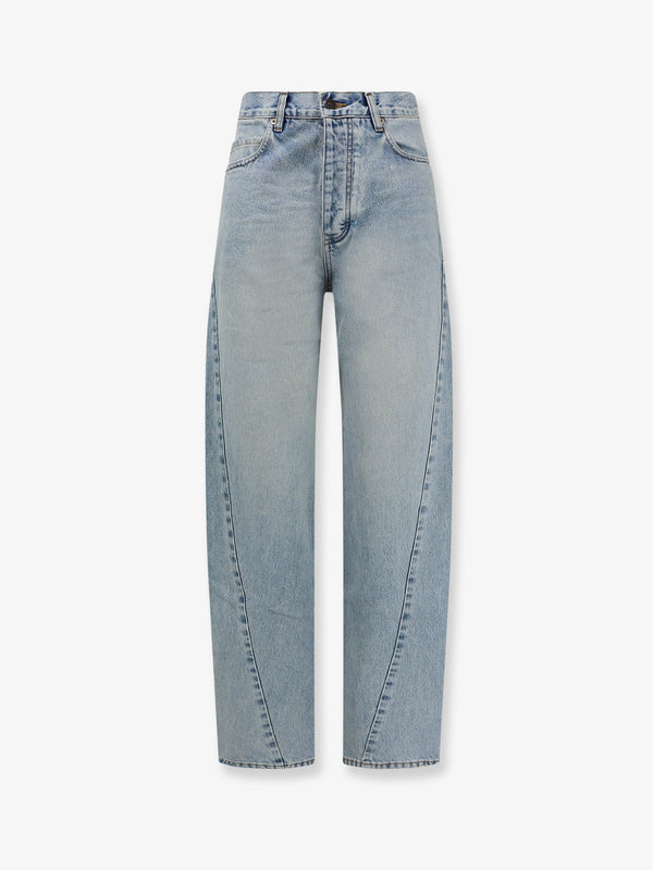 Jeans Twisted Seam Blue Cotton