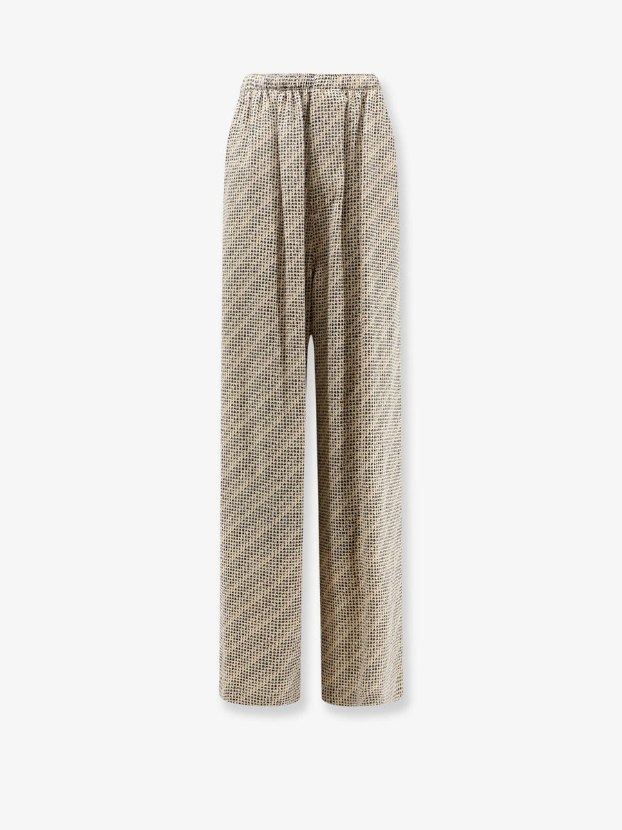 Trousers Monogram Silk Beige