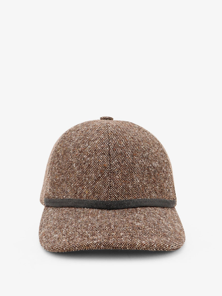 Wool Blend Hat With Visor Brown