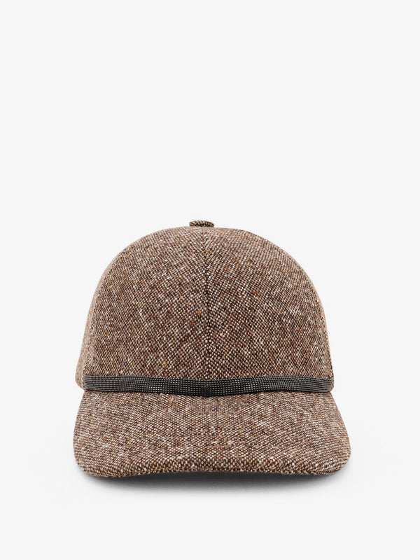 Wool Blend Hat With Visor Brown