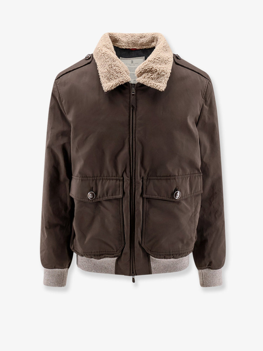 Jacket Cotton Blend Brown