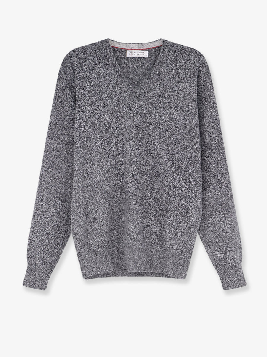 V-Neck Cashmere Sweater Grey