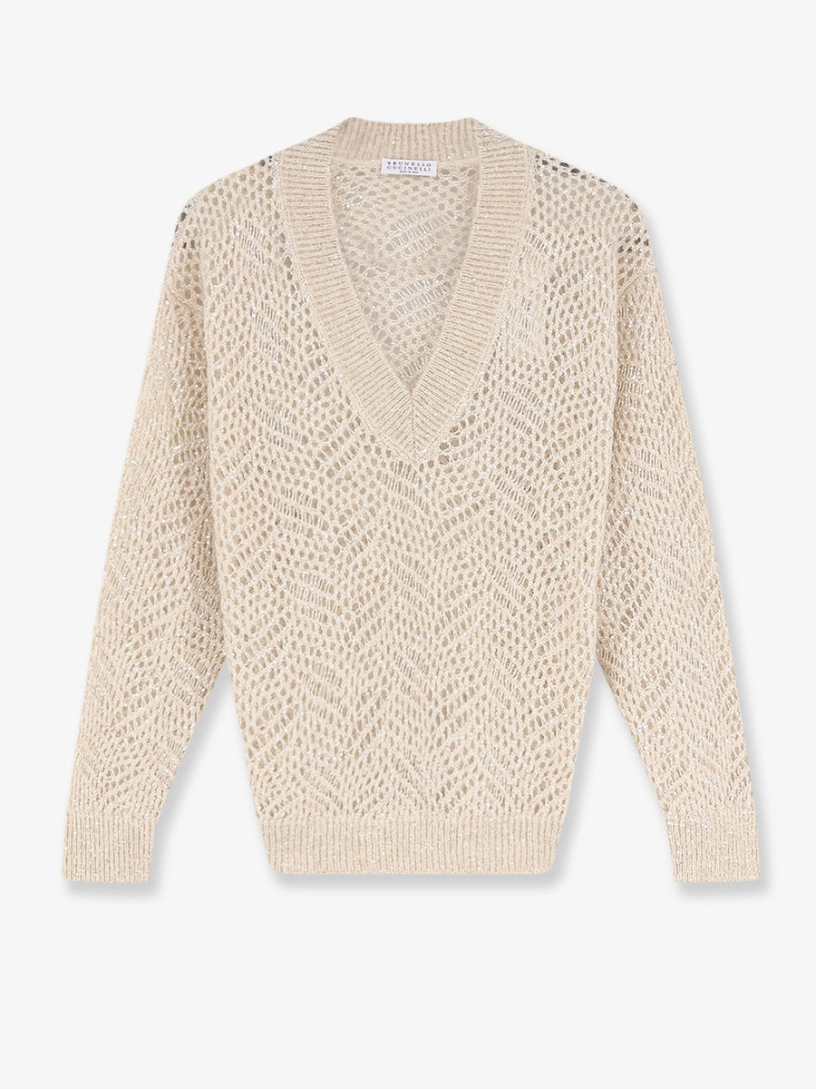 Cashmere Crew-Neck Sweater Beige