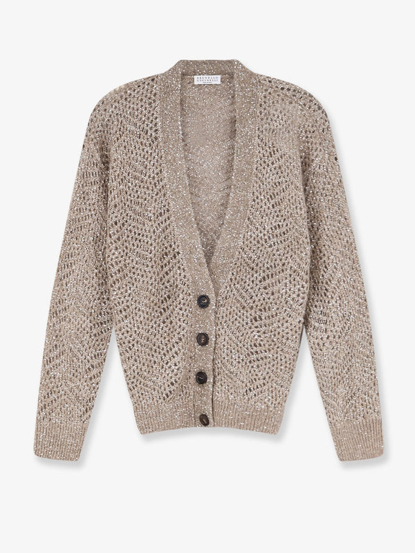 Cardigan Mohair Blend Grey Nylon