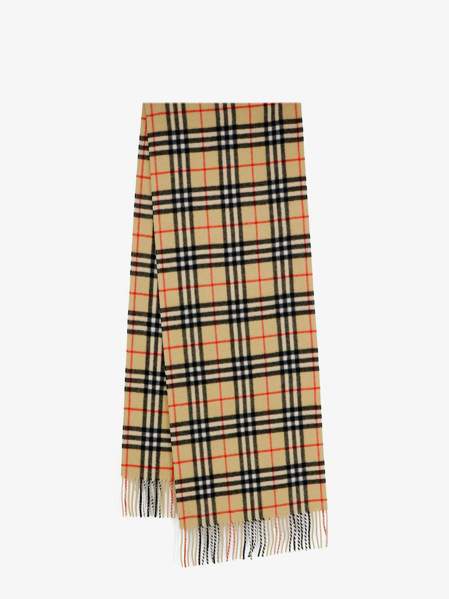 Scarf Lola Medium Check Beige Cashmere