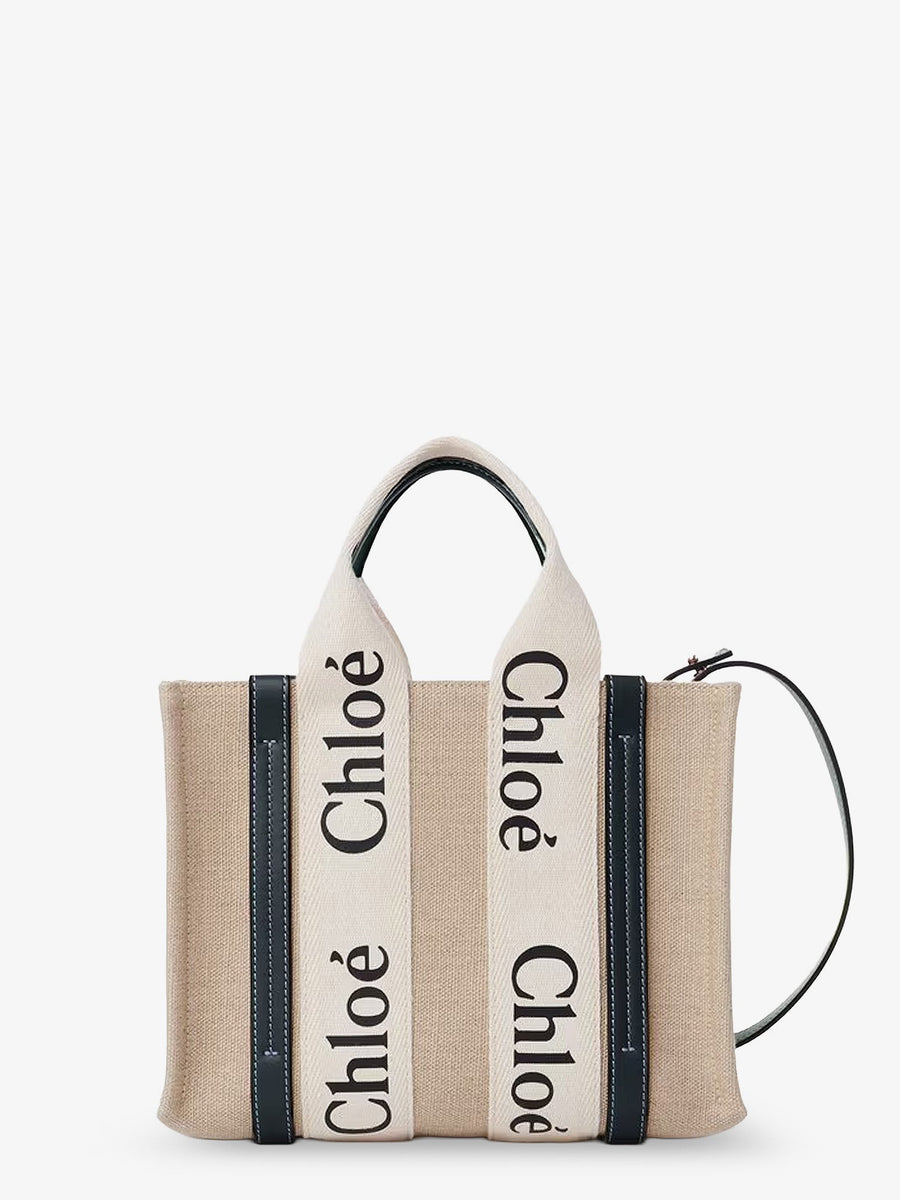 Crossbody Bag Linen And Leather Beige Linen/leather Shoulder
