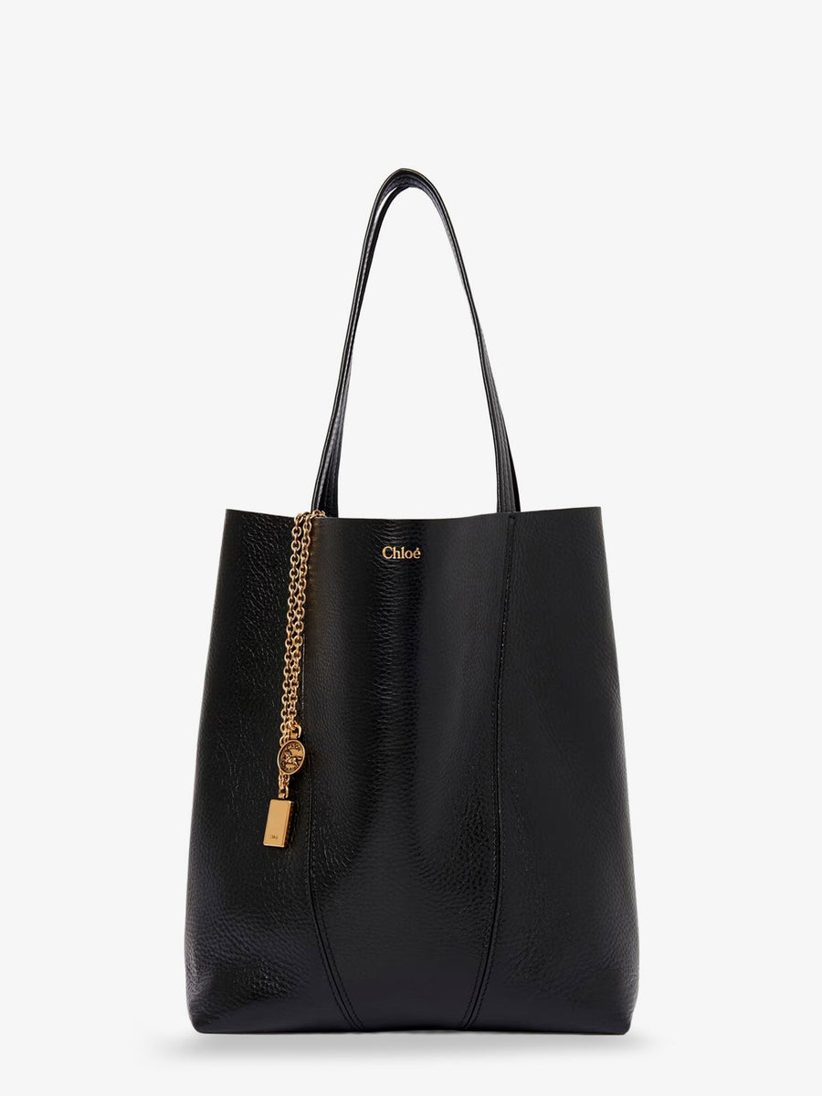 Shoulder Bag Spin Leather Black
