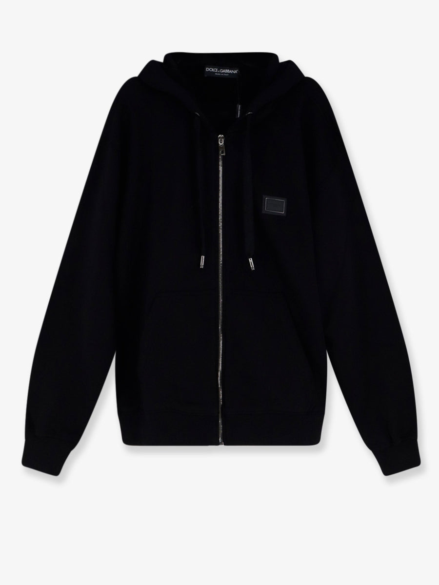 Hooded Cotton Sweatshirt Black Sweatshirts