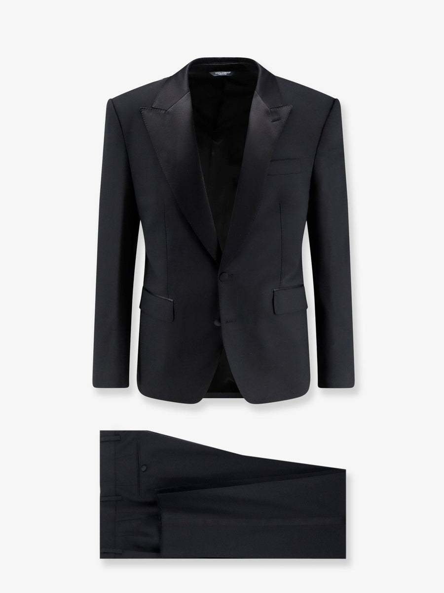 Sicilia Tuxedo Virgin Wool And Silk Black Suits