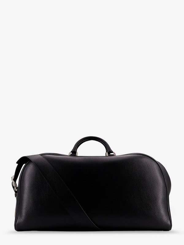 Weekender Belt Strap Leather Travel Bag Black Calfskin Luggage & Holdalls