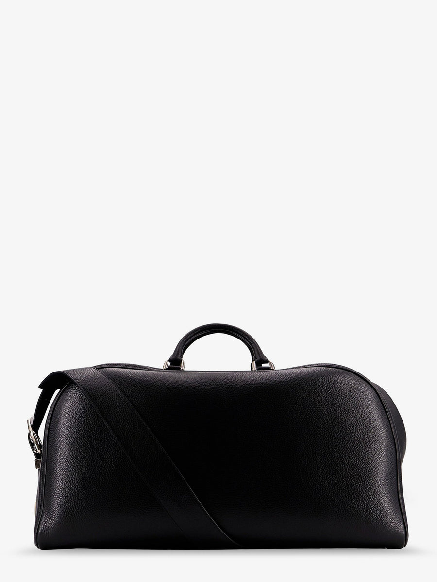 Weekender Belt Strap Leather Travel Bag Black Calfskin Luggage & Holdalls