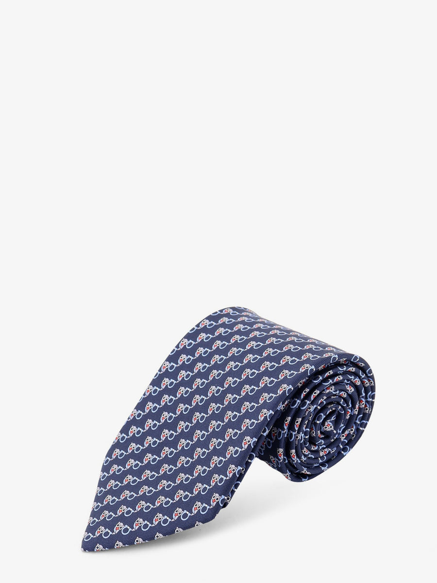 Silk Tie Owl Print Blue Ties & Bow
