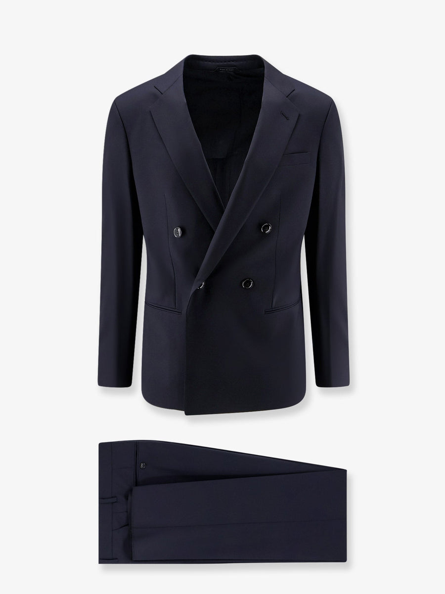 Suit Slim Virgin Wool Blue Suits