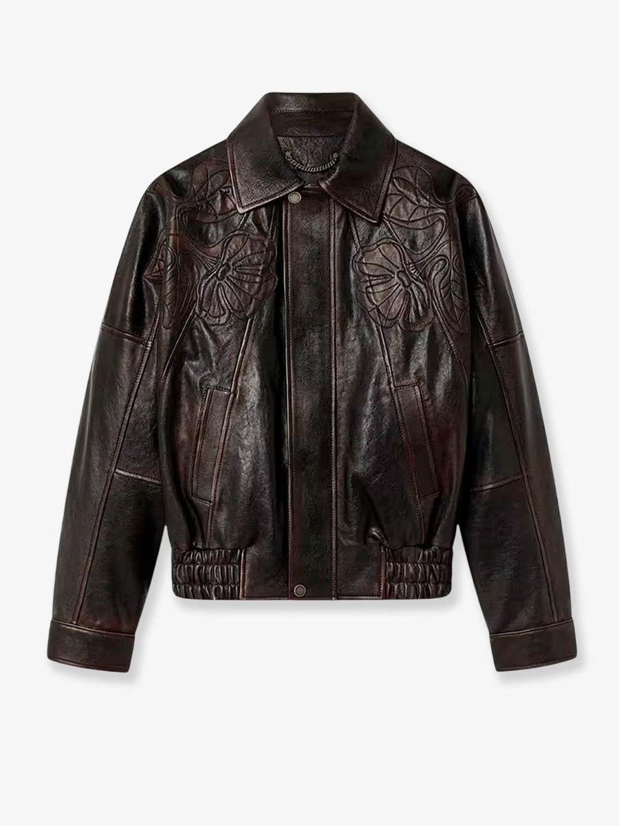 Leather Jacket Palmer Beige