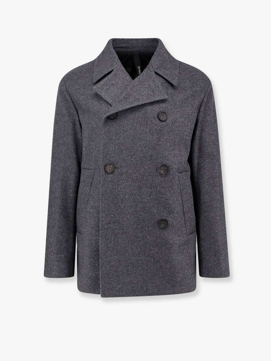 Coat Double-Breasted Grey Virgin Wool