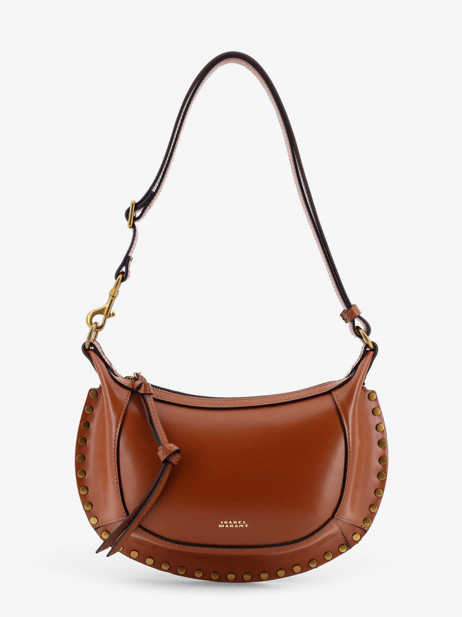 Leather Crossbody Bag Oskan Moon Brown Shoulder