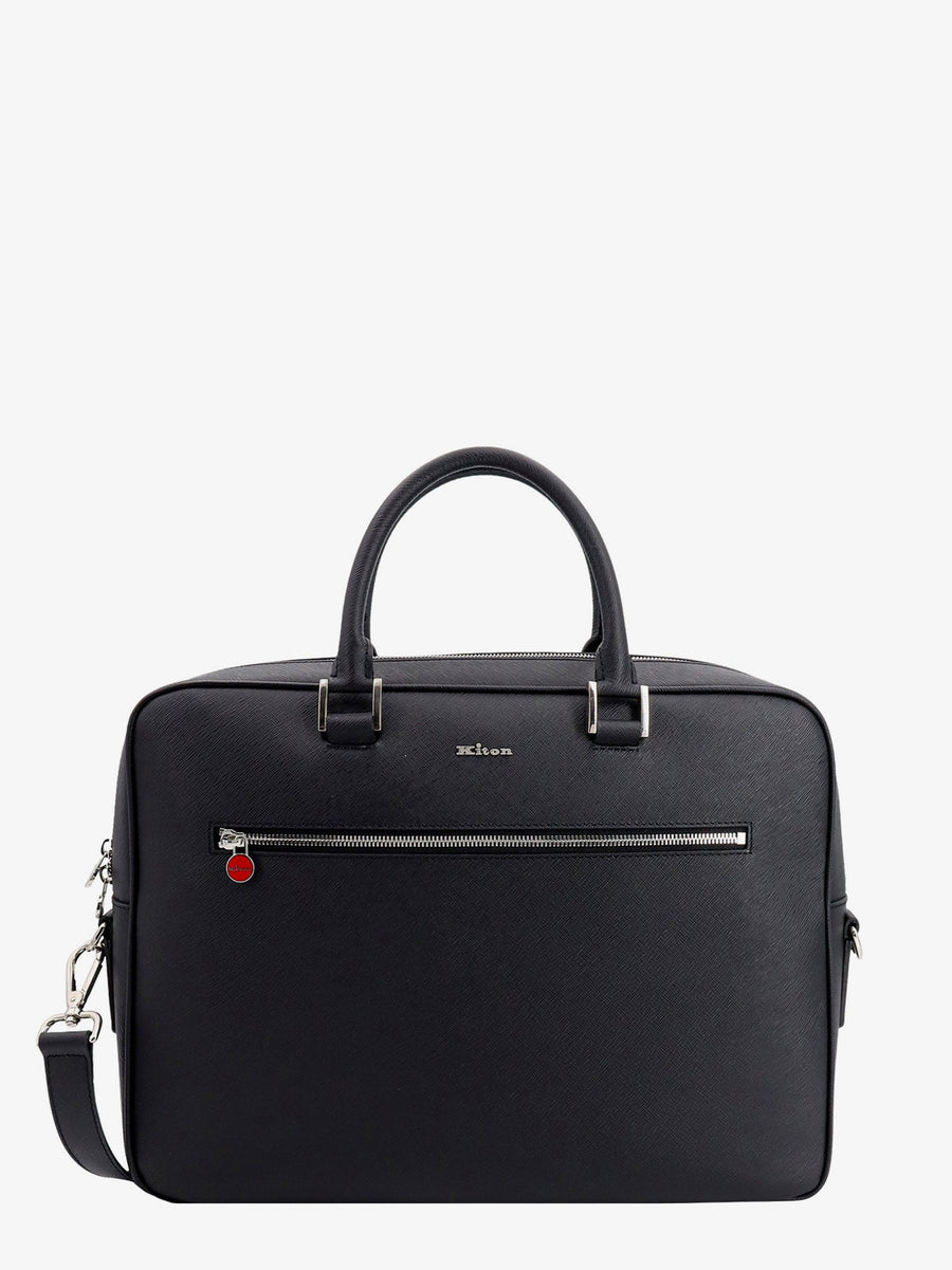Leather Work Bag Black Laptop & Briefcases