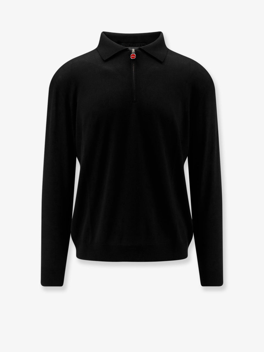 Polo Shirt Black Wool