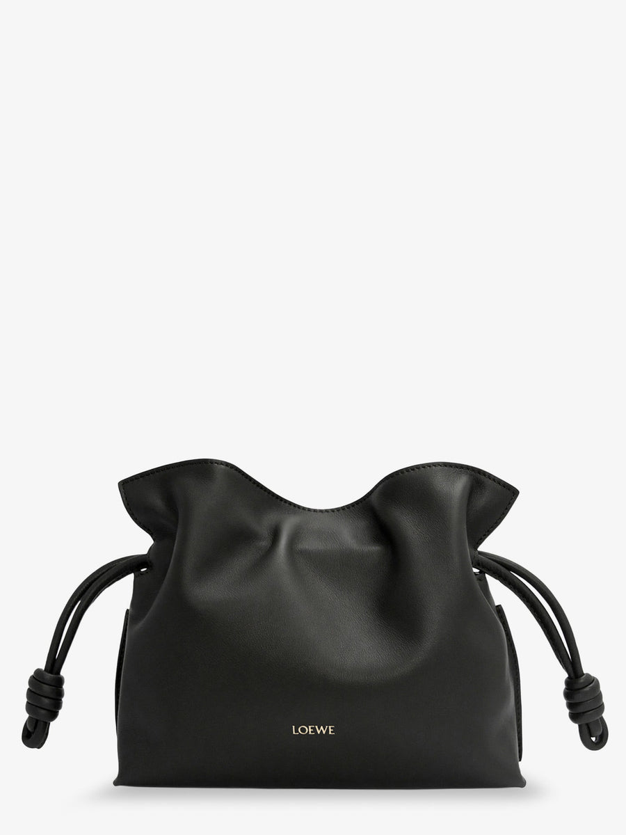Leather Clutch Bag Flamenco Black