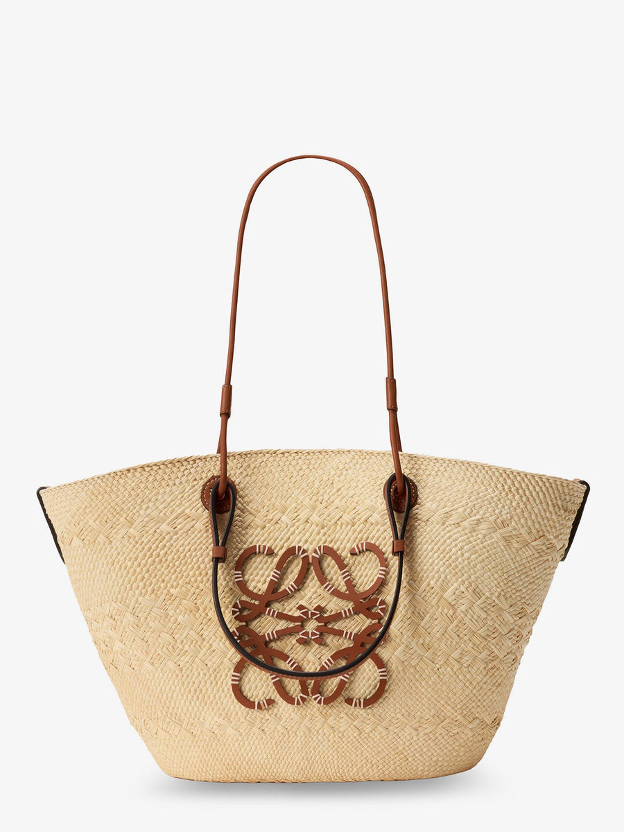 Shoulder Bag Paulas Ibiza Raffia-Leather Beige Raffia/leather