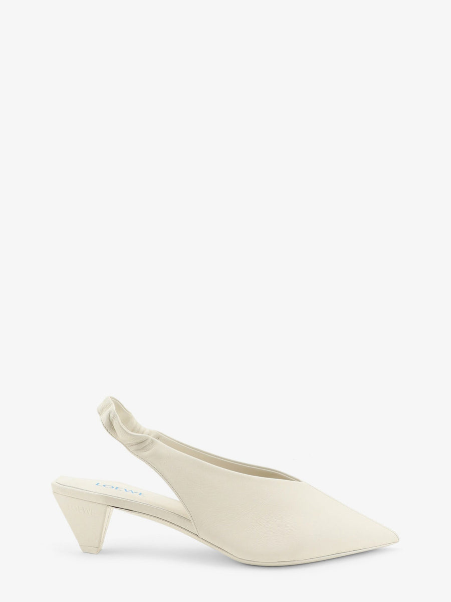 Slingback Pumps Origami Cubic Leather White