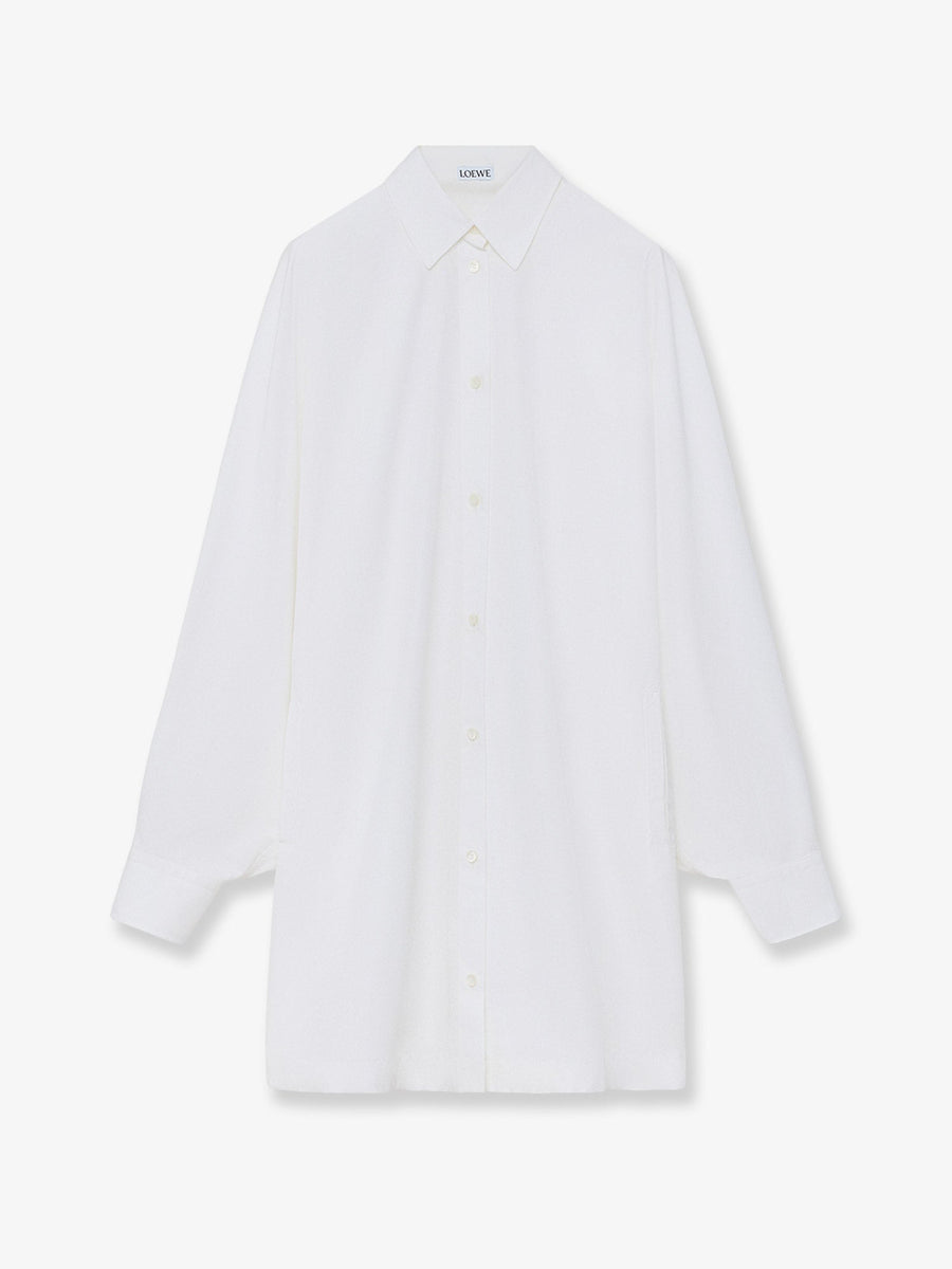 Cotton Shirt Dress White