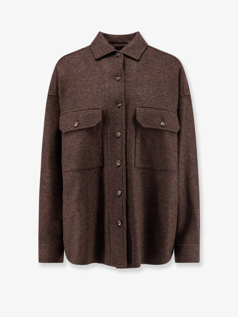 Overshirt Darby Novalis Stretch Cashmere Brown Shirt