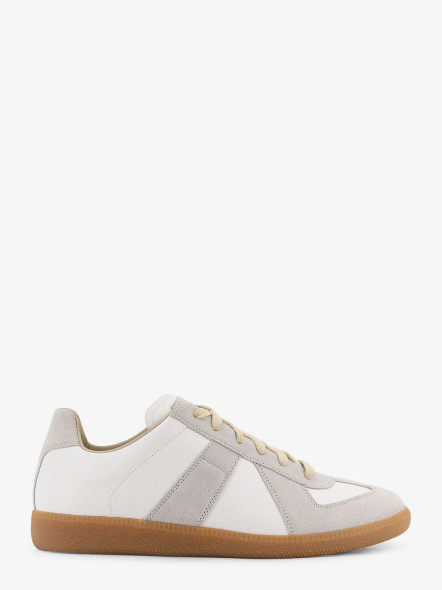 Low-Top Sneakers Replica Grey Leather And Suede Leather/suede Trainers