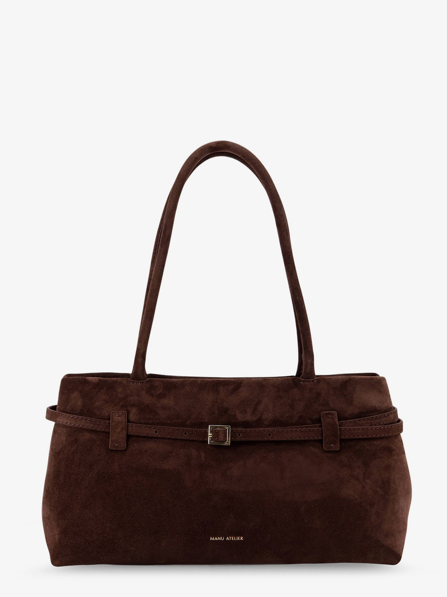 Shoulder Bag Le Cambon East West Brown Suede