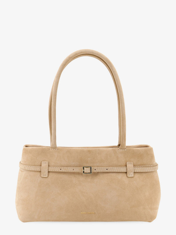 Shoulder Bag Le Cambon East West Beige Suede