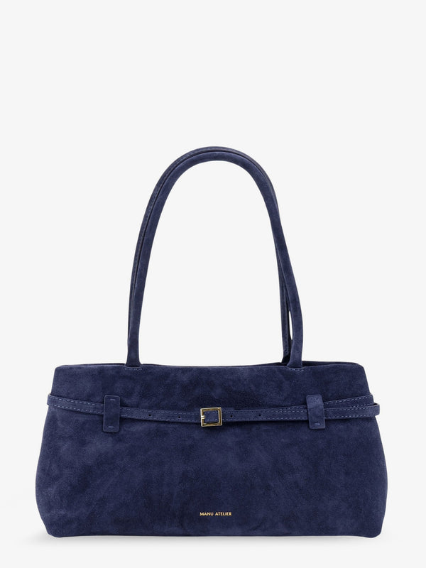 Shoulder Bag Le Cambon East West Blue Suede
