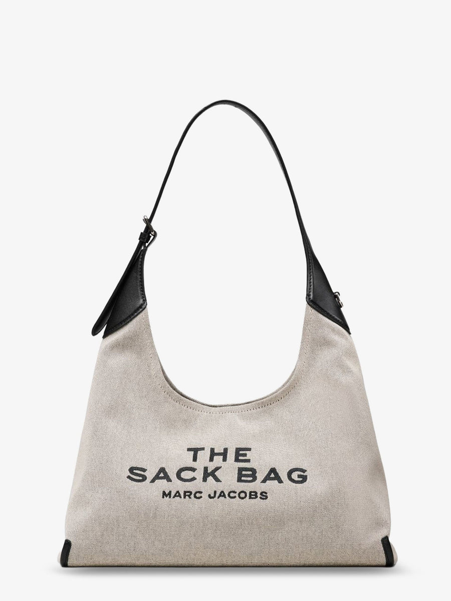 Shoulder Bag Sack Canvas Grey Canvas/leather