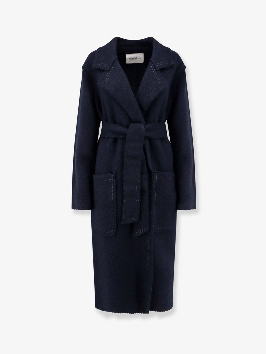 Coat Wool And Cashmere — Blue