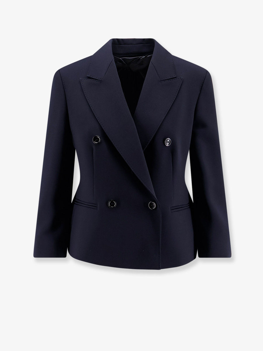 Blazer Mxmdorico Stretch Virgin Wool Blue Blazers