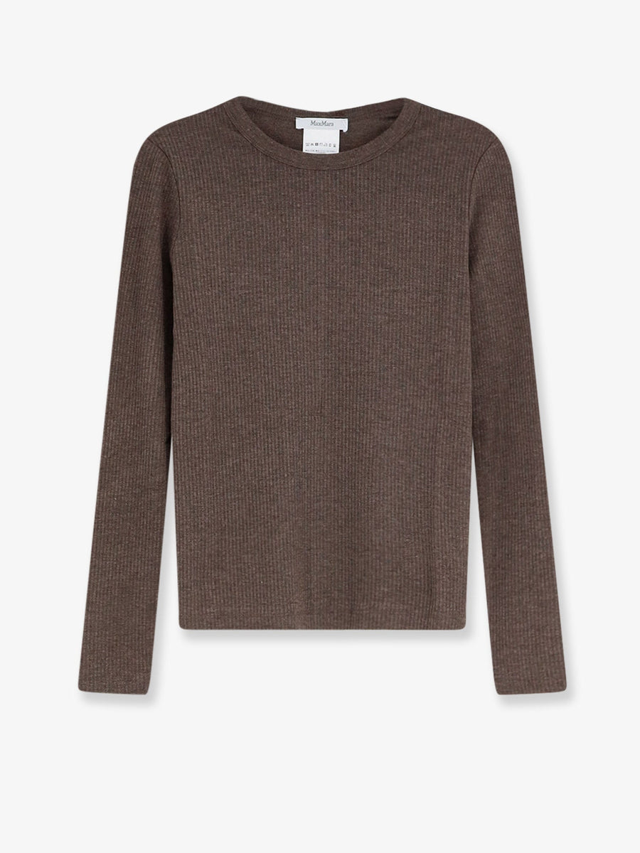 T-Shirt Mxmsalmone Brown Lyocell And Silk T-shirts & Jerseys