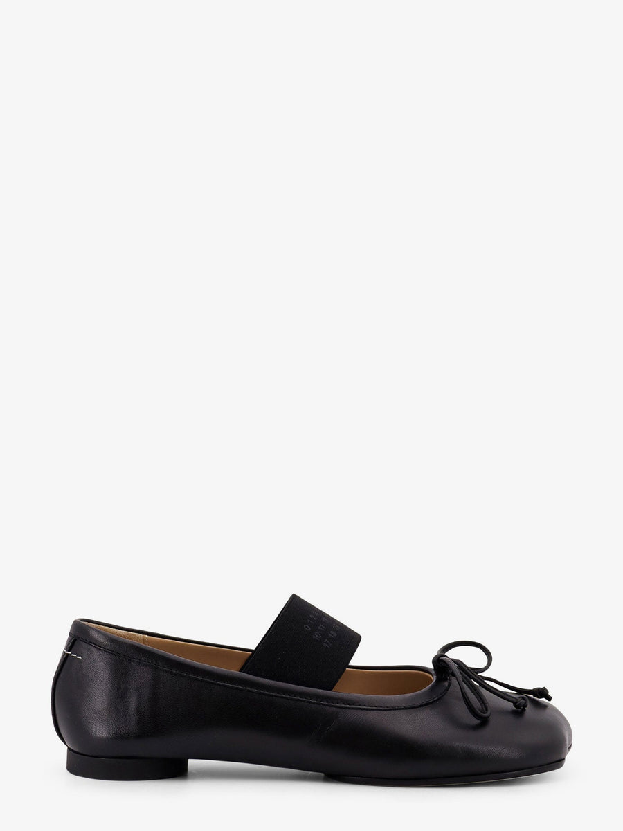Ballerina Flats Black Leather Shoes