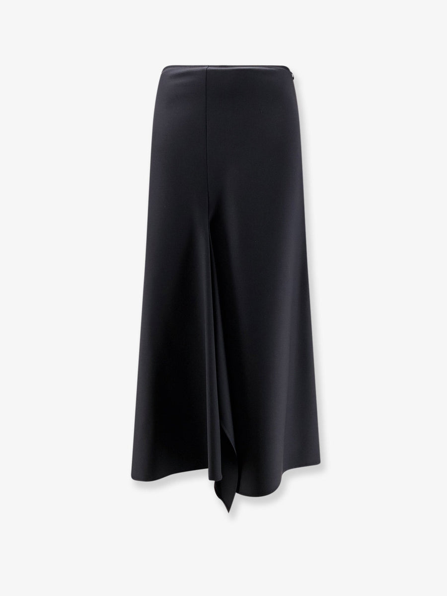 Long Skirt Black Wool Blend