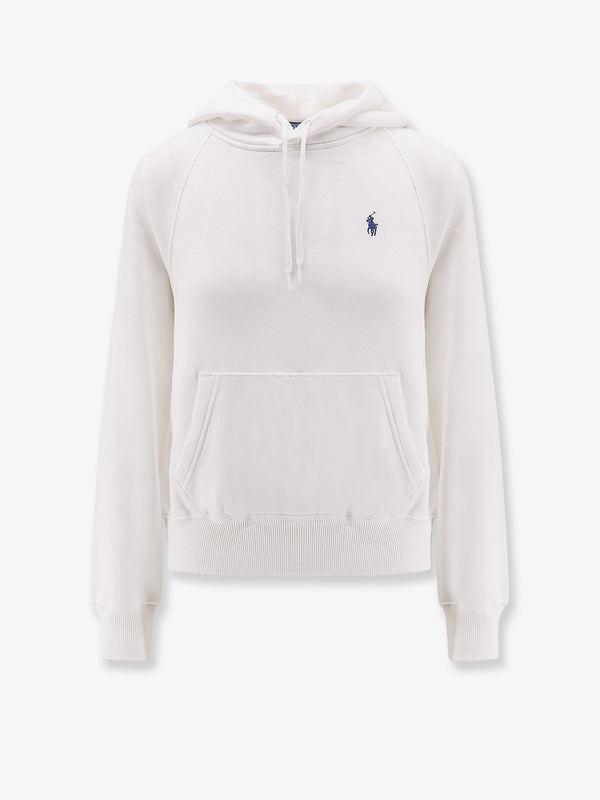 Hooded Cotton Sweatshirt White Polyester Sweatshirts