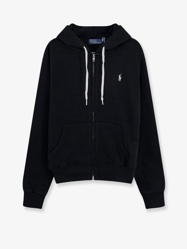 Sweatshirt Cotton-Blend Embroidered Logo Black Sweatshirts