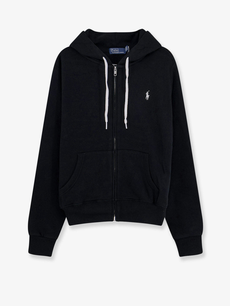 Sweatshirt Cotton-Blend Embroidered Logo Black Sweatshirts