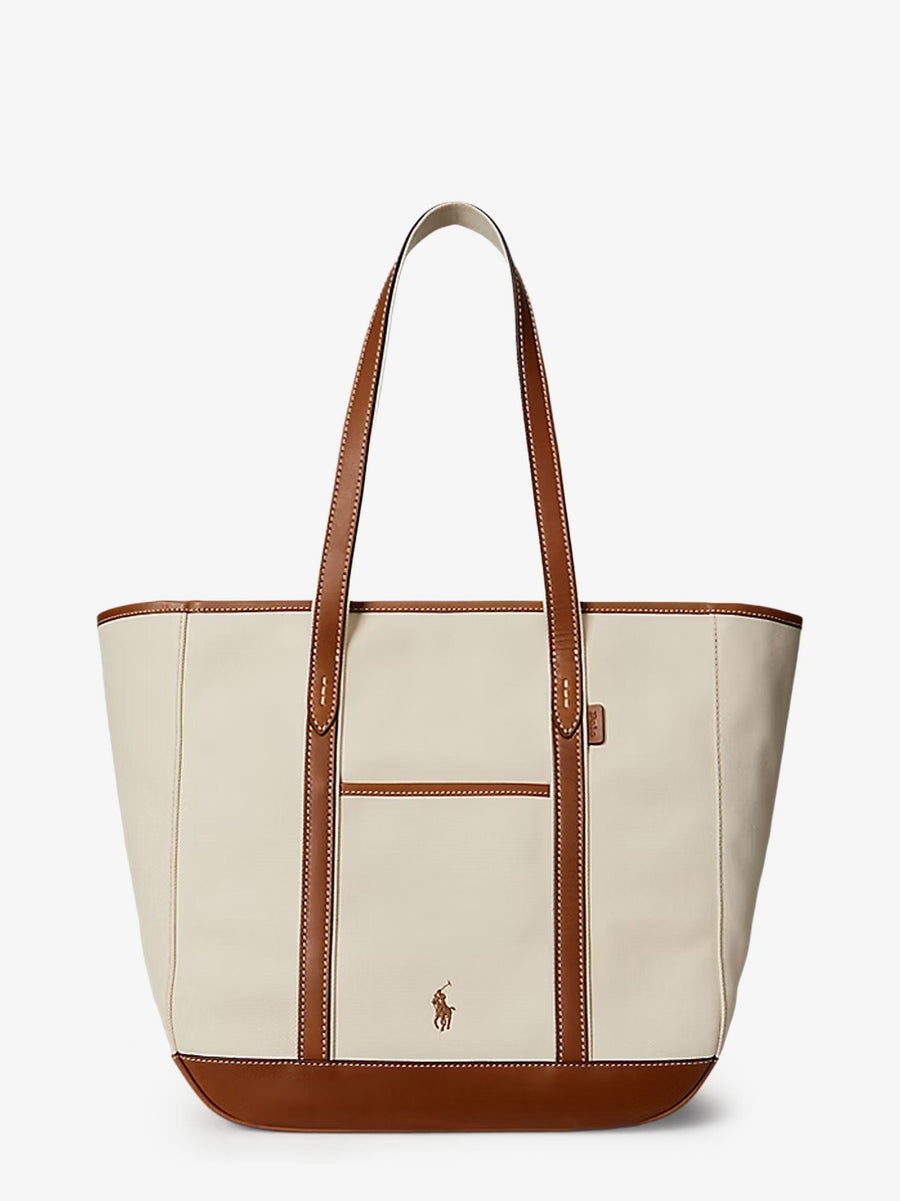 Canvas Tote Bag Brown Canvas/leather